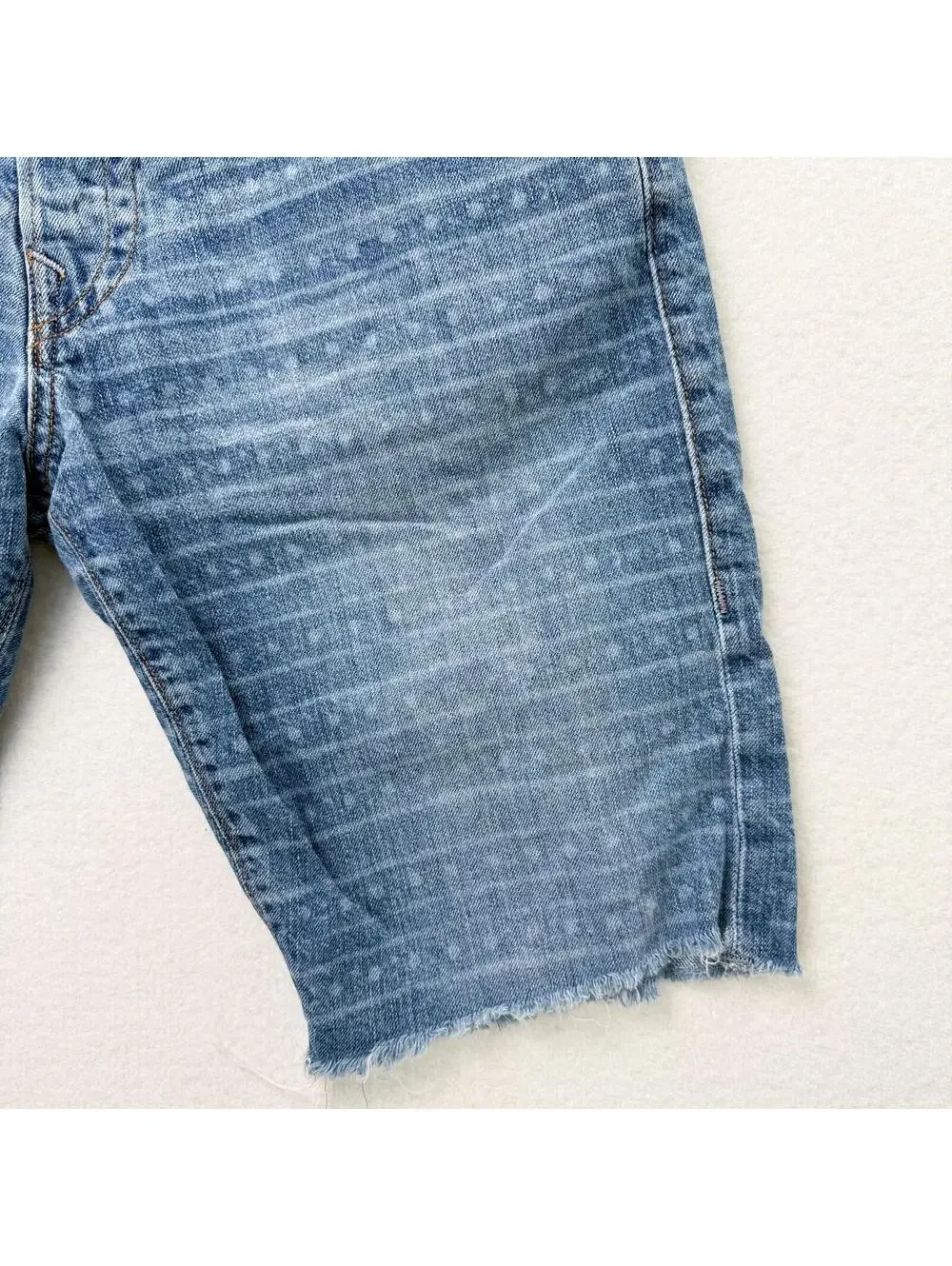 True Religion Geno Slim Distressed Denim Cut Off Shorts Made USA Mens 32